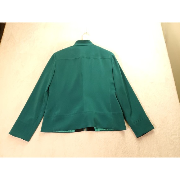 Studio 1‎ Jacket Womens Petite 10P Teal 100% Polyester Long Sleeve Full Zipper - Picture 6 of 8